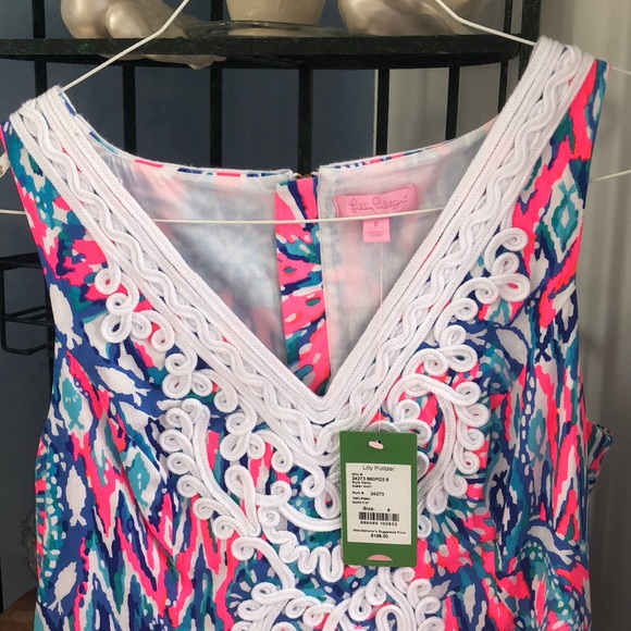 NWT Lilly Pulitzer Gabby Shift Dress in Tiki Pink - Picture 2 of 6